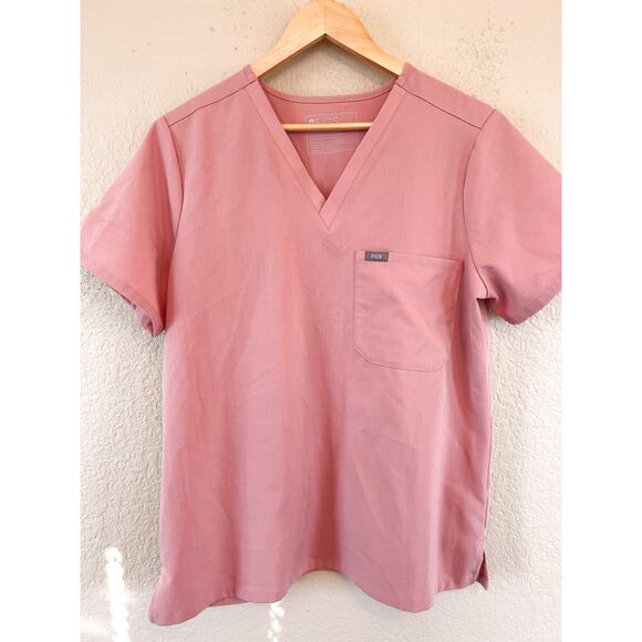 FIGS Catarina Scrub Top Large Baby Pink Sand Salmon - Picture 2 of 7